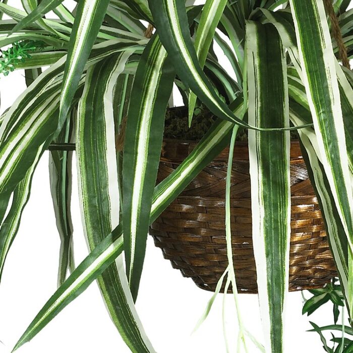 27” Faux Foliage Plant in Wood Basket - Chic Decora