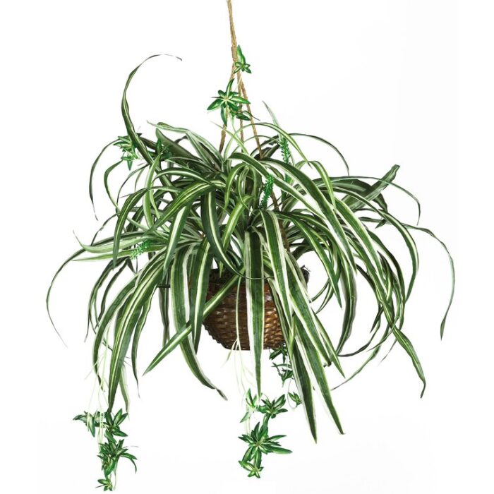 27” Faux Foliage Plant in Wood Basket - Chic Decora