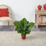 27” Faux Philodendron Plant in Pot - Chic Decora