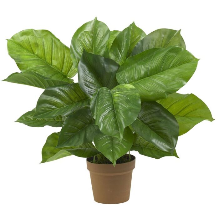 27” Faux Philodendron Plant in Pot - Chic Decora