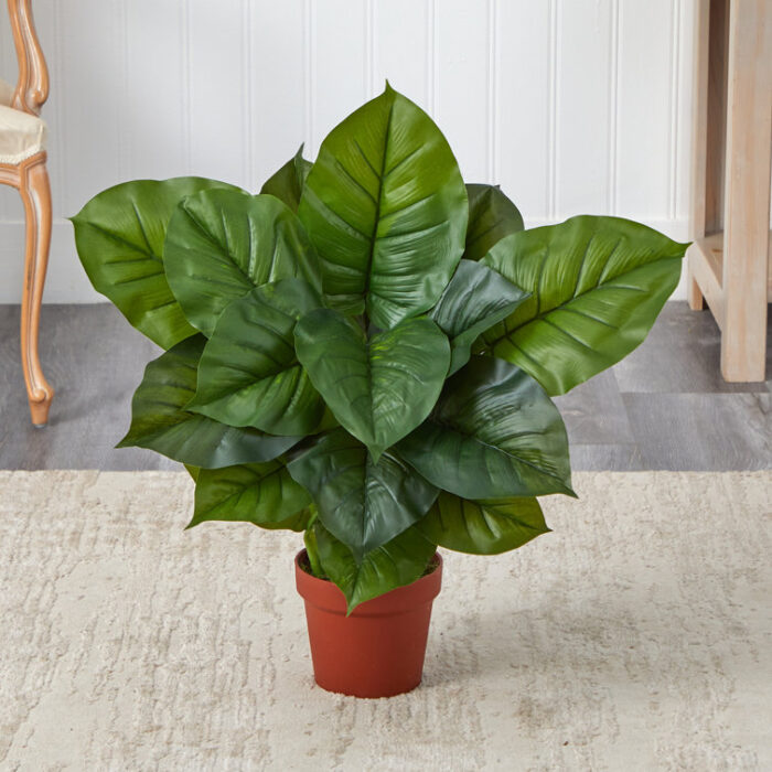 27” Faux Philodendron Plant in Pot - Chic Decora