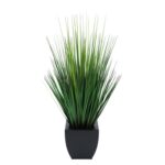 27” Faux Reed Grass in Metal Pot - Chic Decora