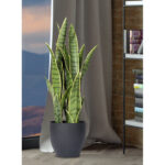 27” Faux Snake Plant (Sansevieria) Plant in Pot - Chic Decora