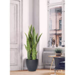 27” Faux Snake Plant (Sansevieria) Plant in Pot - Chic Decora