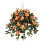 Faux Flowering Plant in Basket - Chic Decora