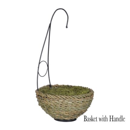 28” Faux Flowering Plant in Basket - Chic Decora