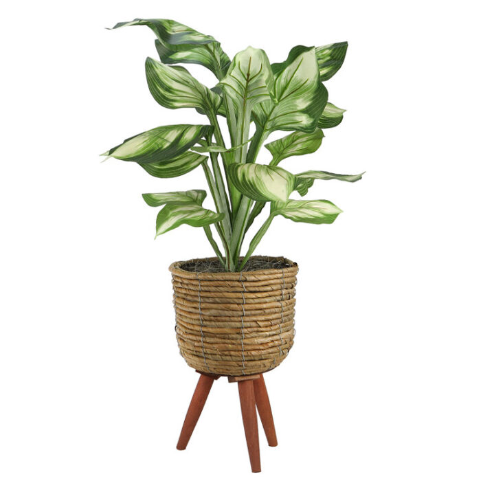 28” Faux Foliage Plant in Basket - Chic Decora