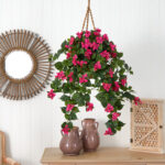 28” Faux Pine Plant in Wood Basket - Chic Decora