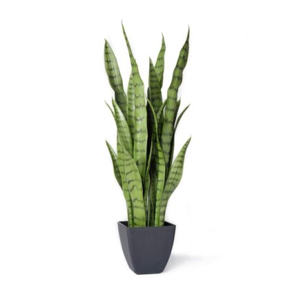 28” Faux Snake Plant (Sansevieria) Plant in Pot - Chic Decora