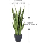 28” Faux Snake Plant (Sansevieria) Plant in Pot - Chic Decora