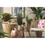 29″ Tall Grass with Twigs in Tapered Hemp Rope Pot - Chic Decora