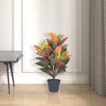 37” Faux Foliage Plant in Stone Pot - Chic Decora