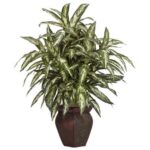 15” Faux Fern Plant in Ceramic Planter - Chic Decora