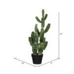 31” Faux Cactus Plant in Pot - Chic Decora