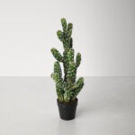 31” Faux Cactus Plant in Pot - Chic Decora