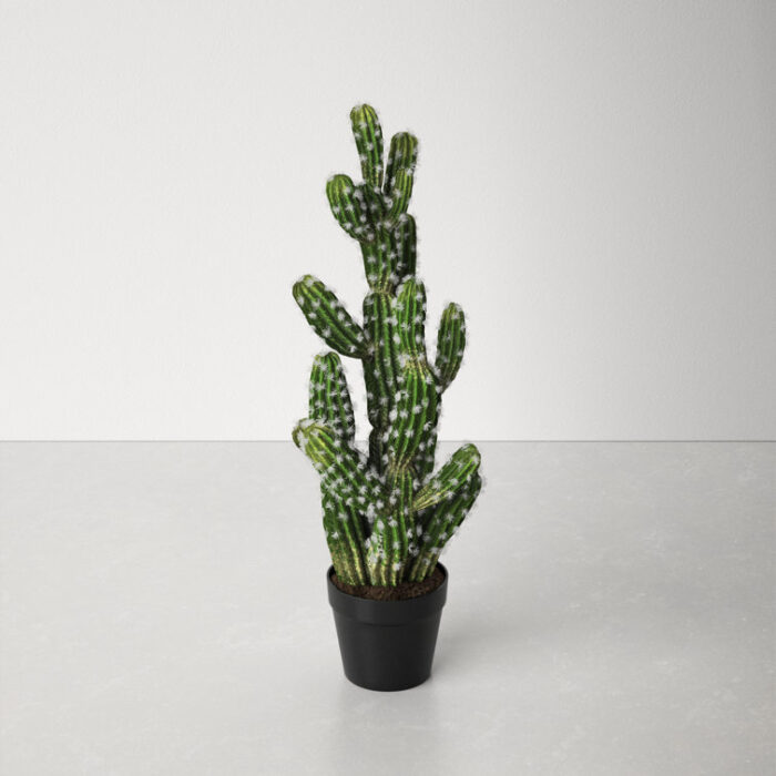 31” Faux Cactus Plant in Pot - Chic Decora