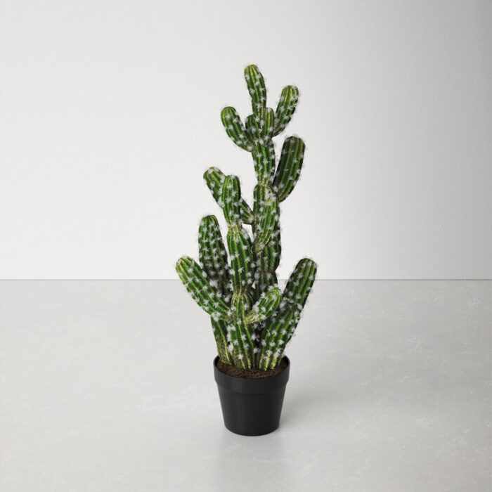 31” Faux Cactus Plant in Pot - Chic Decora