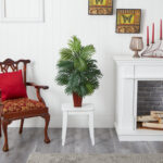 32” Faux Palm Plant in Planter - Chic Decora