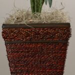 32” Faux Palm Plant in Wood Decorative Vase - Chic Decora