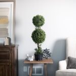 3′ Artificial Double Ball Green Boxwood Topiary. - Chic Decora