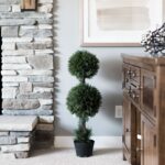 3′ Artificial Double Ball Green Cedar Topiary. - Chic Decora