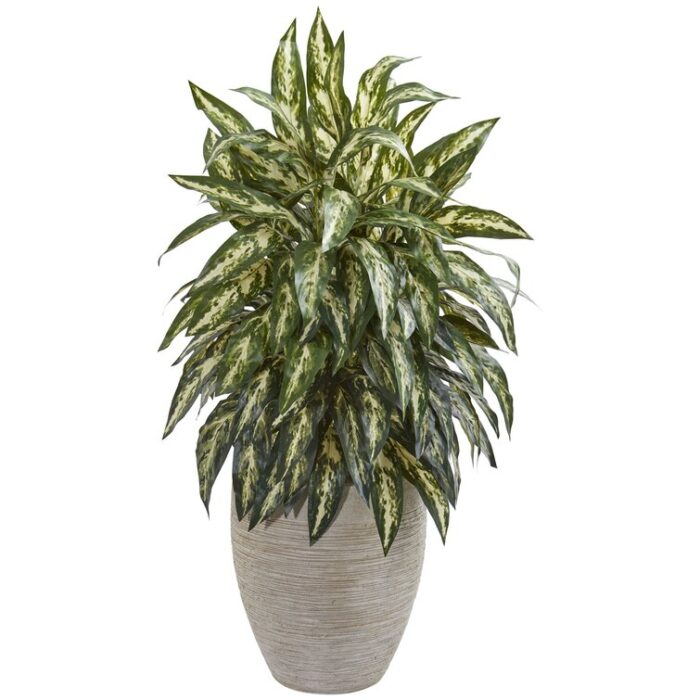 33” Faux Foliage Plant in Ceramic Planter - Chic Decora