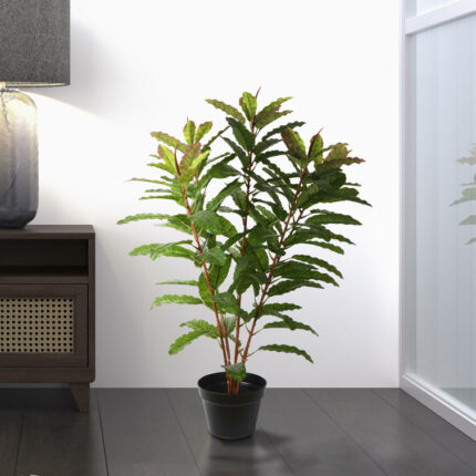 34” Faux Banana Leaf Plant in Pot - Chic Decora