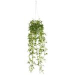 34” Faux Ivy Plant in Ceramic Basket - Chic Decora