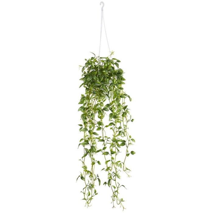 34” Faux Ivy Plant in Ceramic Basket - Chic Decora