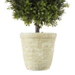 34” Faux Topiary in Ceramic Planter - Chic Decora