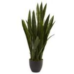 8.5” Faux Foliage Grass in Ceramic Pot - Chic Decora