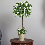 36” Faux Flowering Plant in Pot Liner - Chic Decora