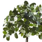 36” Faux Flowering Plant in Pot Liner - Chic Decora