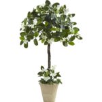 36” Faux Flowering Plant in Pot Liner - Chic Decora