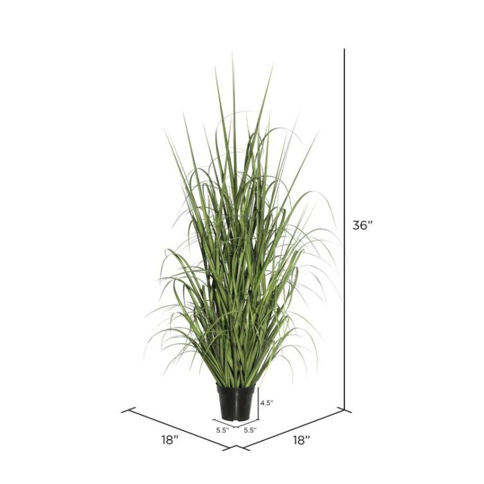 36” Faux Succulent Grass in Pot - Chic Decora