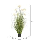 36” Faux Succulent Grass in Pot - Chic Decora