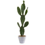 37” Faux Cactus Plant in Pot - Chic Decora