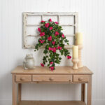 37” Faux Flowering Plant - Chic Decora