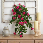 37” Faux Flowering Plant - Chic Decora