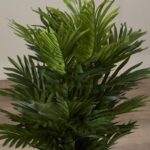 37” Faux Palm Plant in Wood Urn - Chic Decora