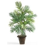 38” Faux Palm Plant in Wood Planter - Chic Decora