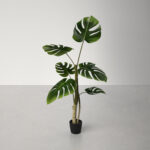 38” Faux Philodendron Tree Plant in Pot - Chic Decora