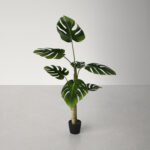 38” Faux Philodendron Tree Plant in Pot - Chic Decora