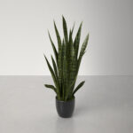 38” Faux Snake Plant (Sansevieria) Plant in Planter - Chic Decora