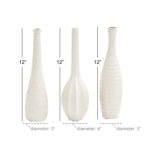 3 Piece 12″ Stoneware Table Vase Set - Chic Decora