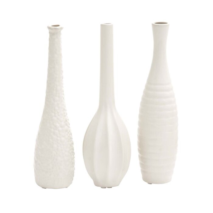 3 Piece 12″ Stoneware Table Vase Set - Chic Decora