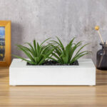 7” Faux Agave Plant in Ceramic Planter - Chic Decora