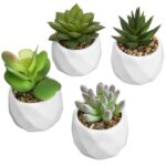 4.3” Faux Succulent Plant in Ceramic Pot - Chic Decora