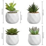 4.3” Faux Succulent Plant in Ceramic Pot - Chic Decora