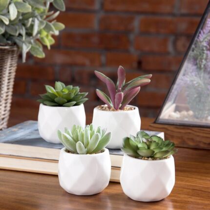 Faux Flowering Plant in Pot - Chic Decora